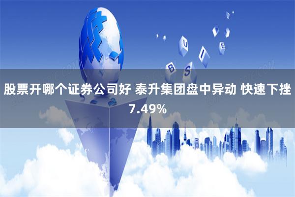 股票开哪个证券公司好 泰升集团盘中异动 快速下挫7.49%