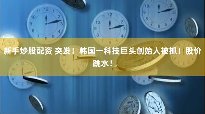 新手炒股配资 突发！韩国一科技巨头创始人被抓！股价跳水！