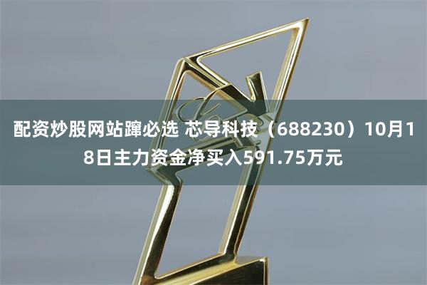 配资炒股网站蹿必选 芯导科技（688230）10月18日主力资金净买入591.75万元